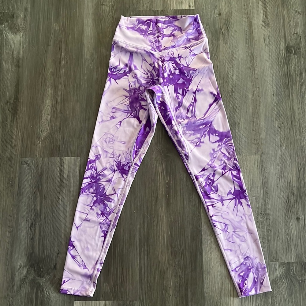 Balance Athletica Purple Tie-Dye Leggings